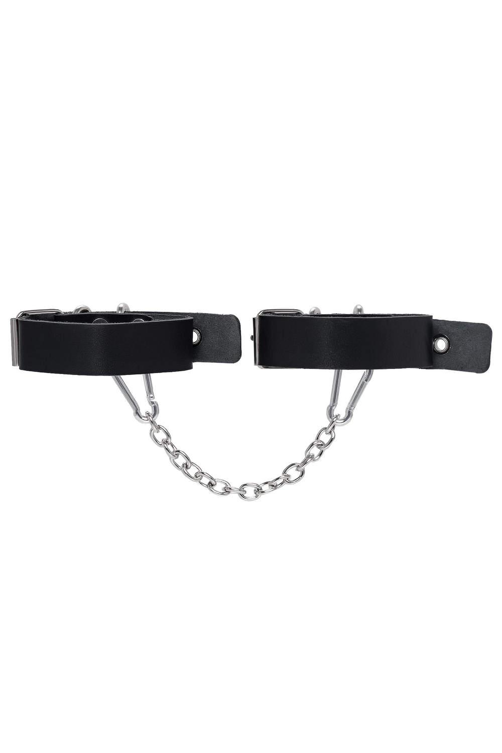 Черные оковы из одного ремешка с люверсами