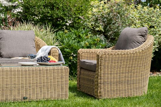 "Кон Панна" столик журнальный из искусственного ротанга, цвет соломенный