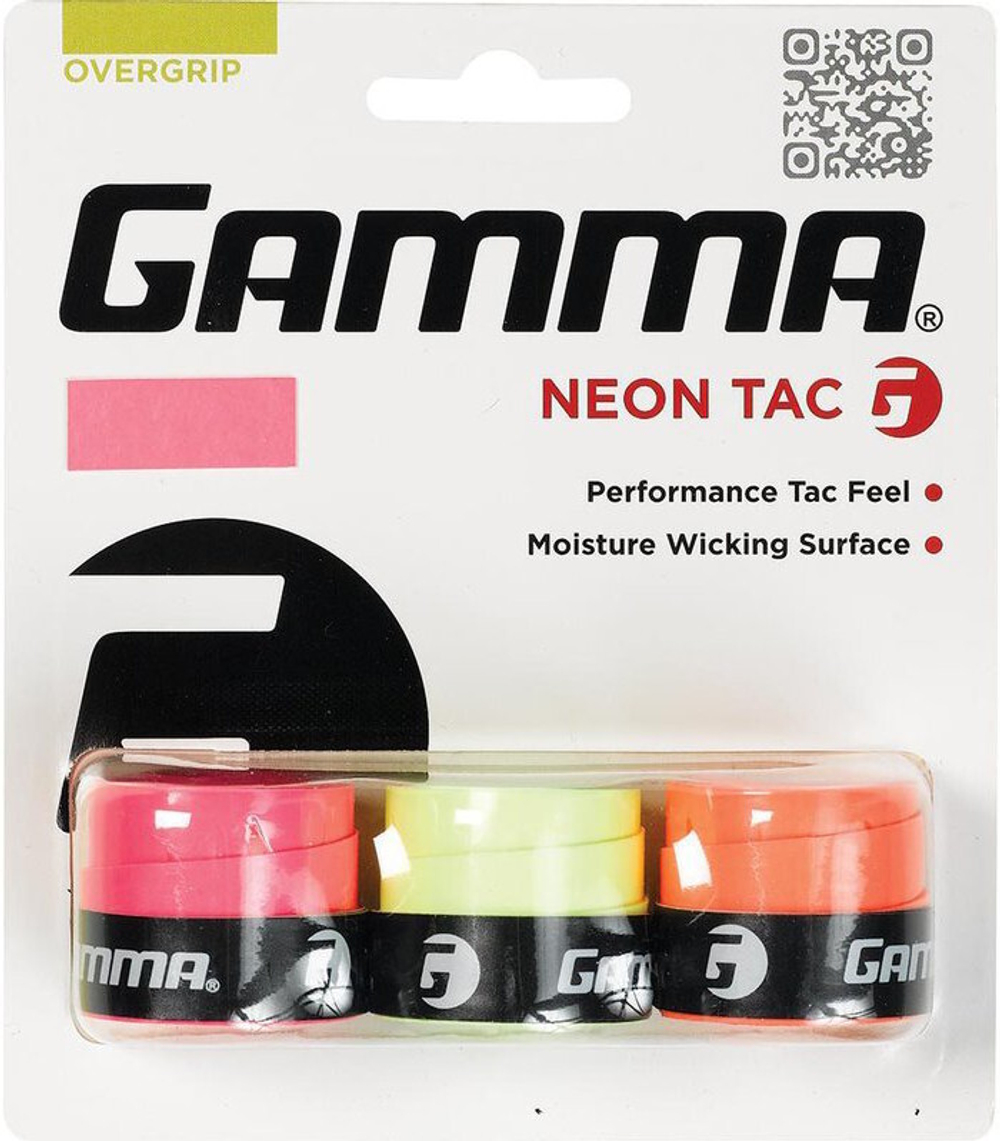 Намотки теннисные Gamma Neon Tac pink/yellow/orange 3P
