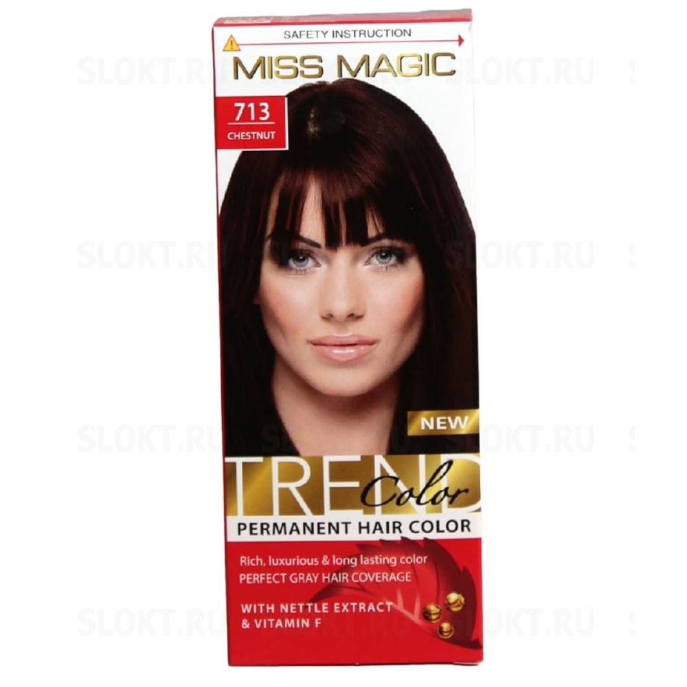Краска для волос Miss Magic №713 Каштан 90 гр