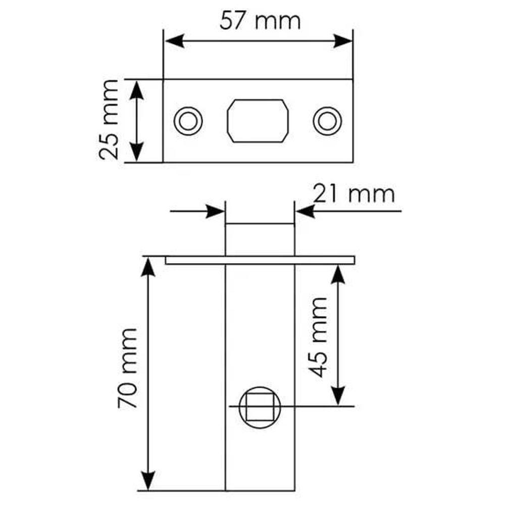 Задвижка MORELLI B6-45 AB бронза