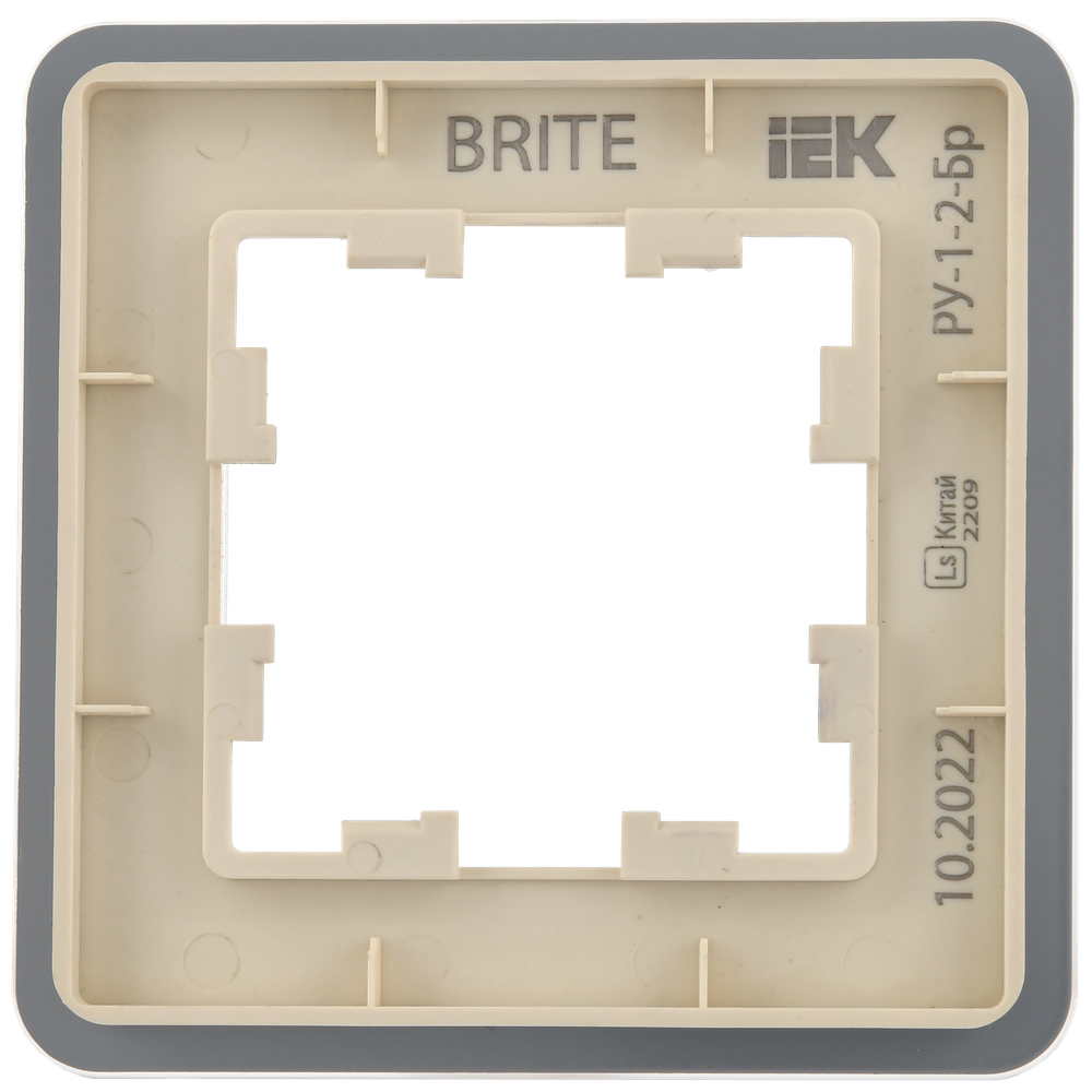 BRITE Рамка 1-местная РУ-1-2-Бр стекло песчаный RE IEK