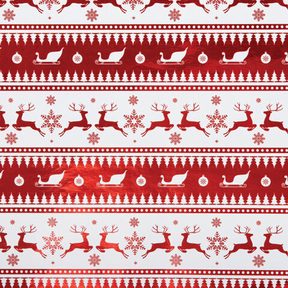 Бумага упаковочная НГ металл Winter 70х100см ассорти 1 шт