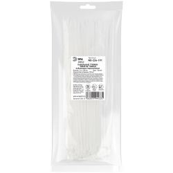 Кабельная стяжка ЭРА NO-224-191 (хомут) нейлоновая 3.6 х 250 мм белая (100 шт/уп) Simple | Кабельные стяжки (хомуты)