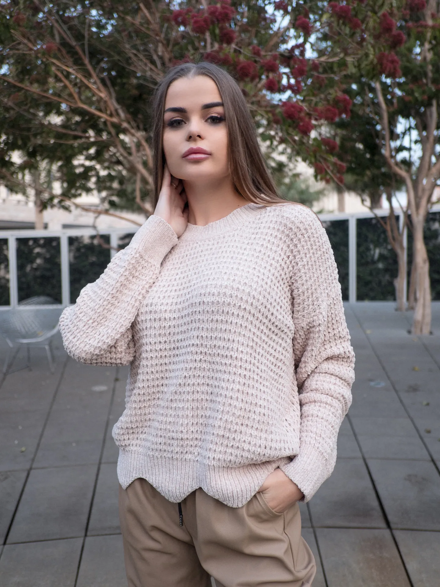 Велюровый свитер женский nadya