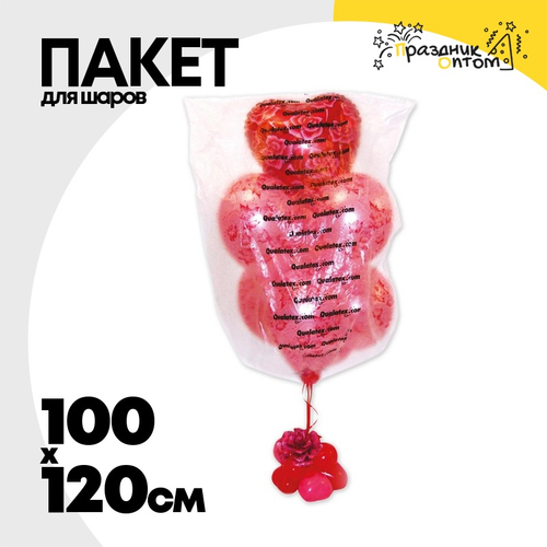 Пакет Для надутых шаров 120 х 100 см (Прозрачный)