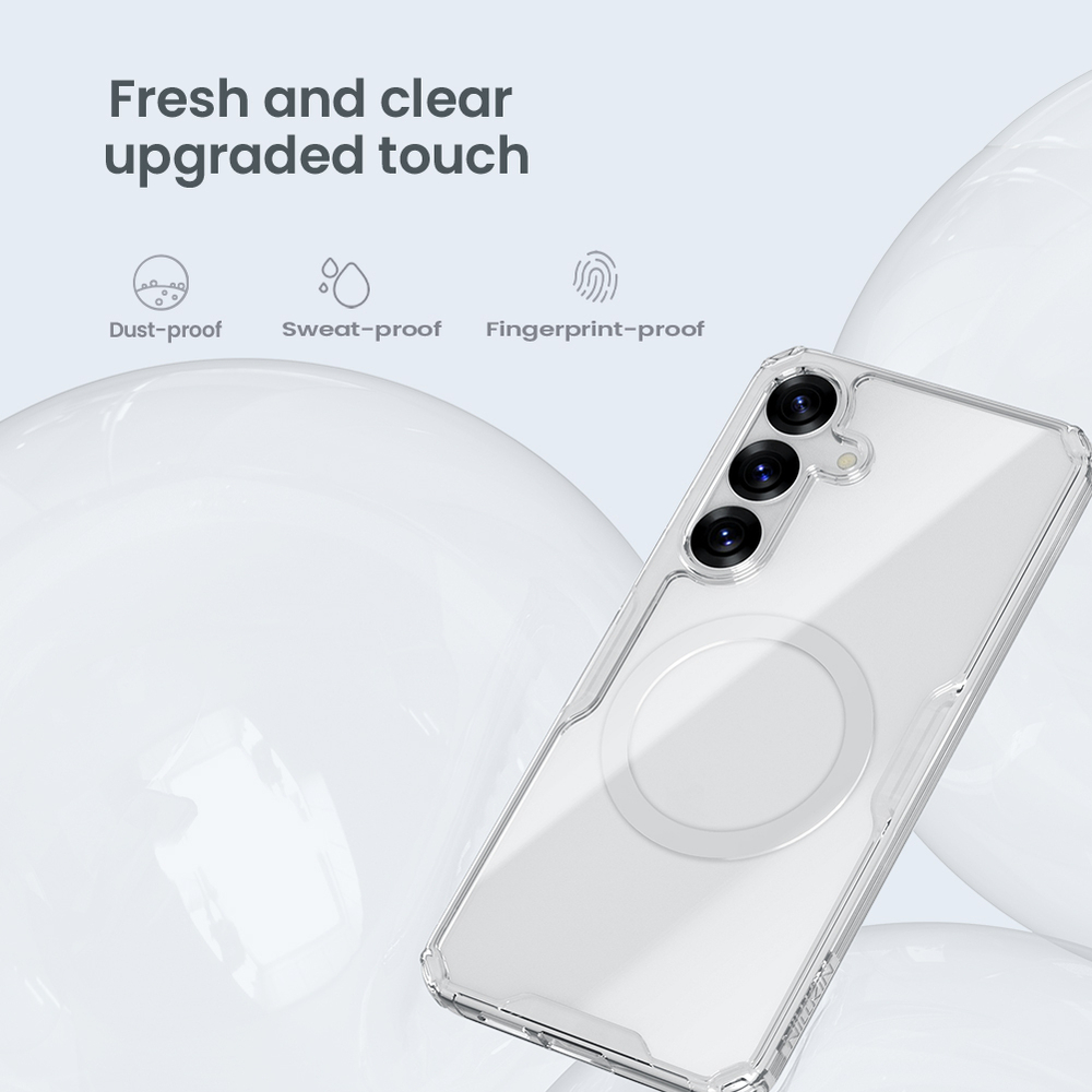 Чехол усиленный от Nillkin с поддержкой зарядки MagSafe для Samsung Galaxy S25+ Плюс, серия Nature TPU Pro Magnetic