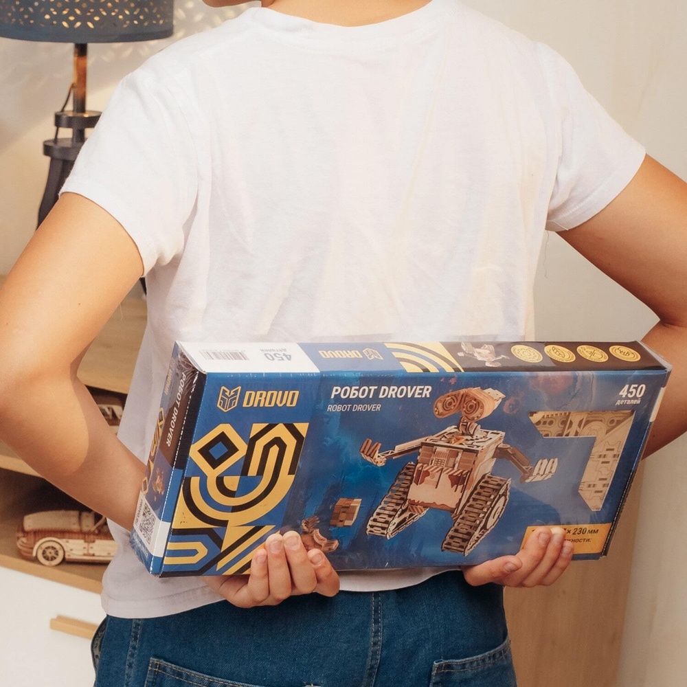 Деревянный конструктор Робот Drover (DROVO)
