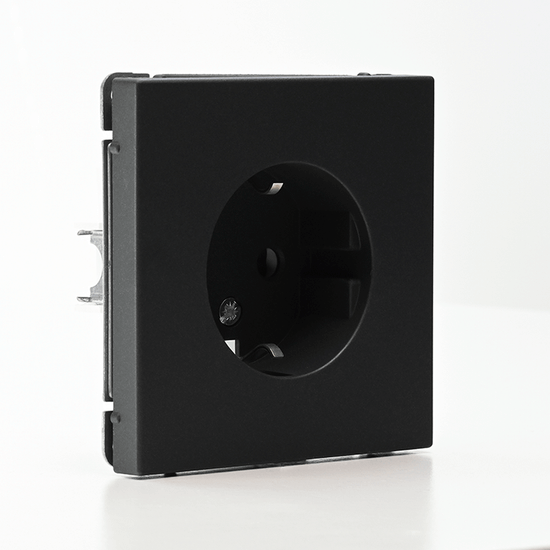 Розетка ArtGallery 16А с заземл. защ. шторки механизм базальт SE GAL001445