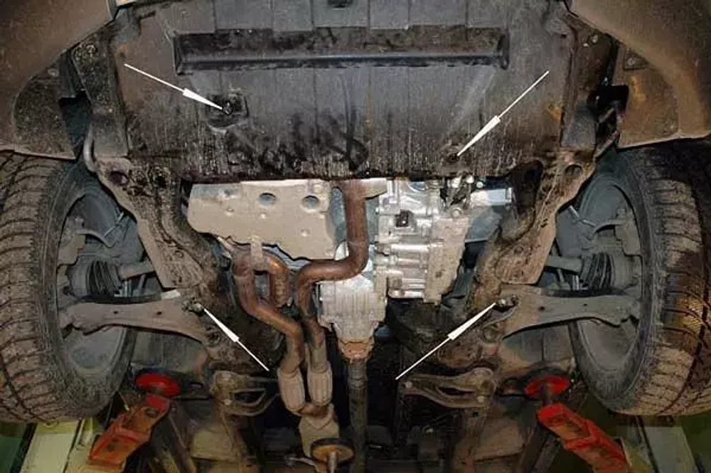 Защита картера и КПП Sheriff для Opel Antara (C105) 2006-2011 арт.16.1791