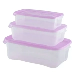 Комплект контейнеров СВЧ 0,7+1,2+2,2л, прямоугольные КАСКАД