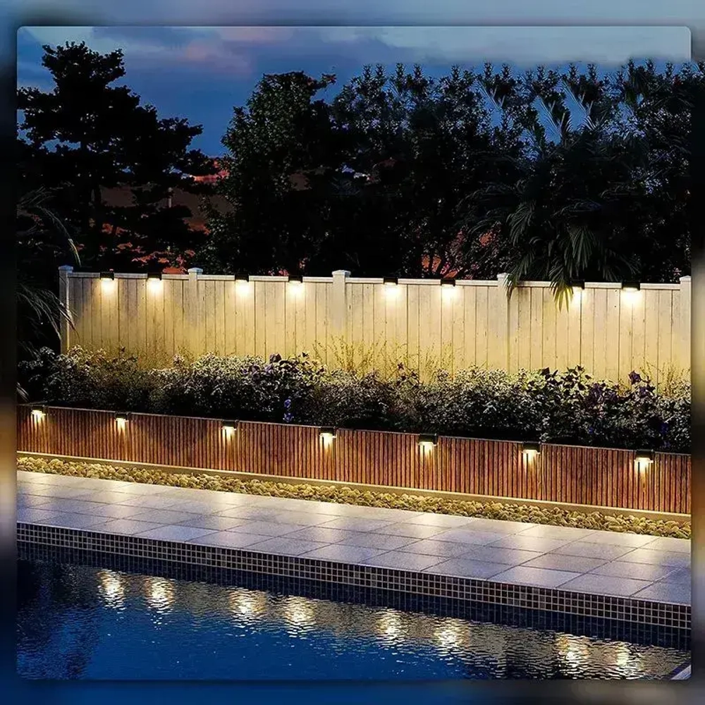 Светильник на солнечной батарее уличный садовый фонарик угловой с датчиком освещенности для подсветки фасадов дорожек сада ступеней и выступов