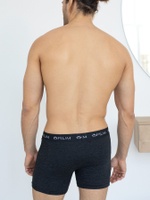 Мужские трусы-боксеры из меланжевой ткани (Размер: 4X) (Цвет: темно-серый)