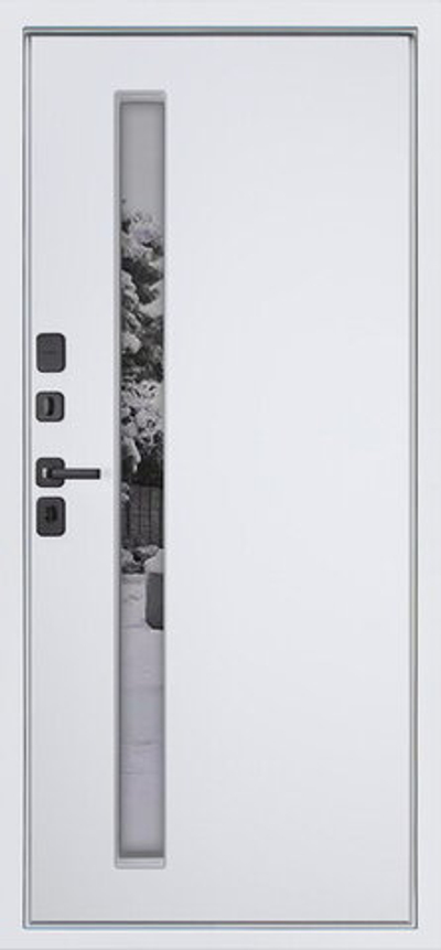 Стальная дверь «Стайл» с окном (терморазрыв 3к). Заказная модель.