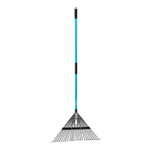 Грабли веерные стальные, 570х1520 мм, 24 зуба, фибергласовый черенок, ПВХ накладка, LUXE// Palisad