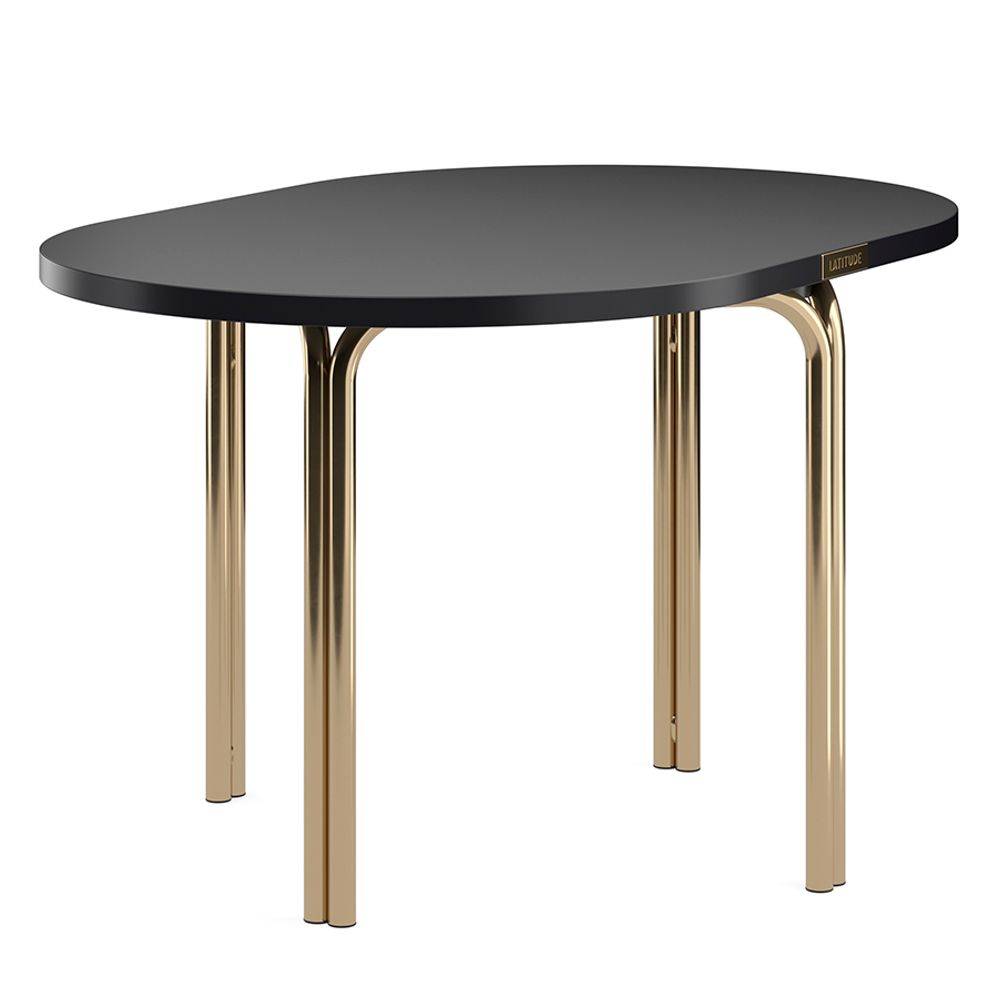 Столик кофейный Ror, 75х50 см, латунь/черный