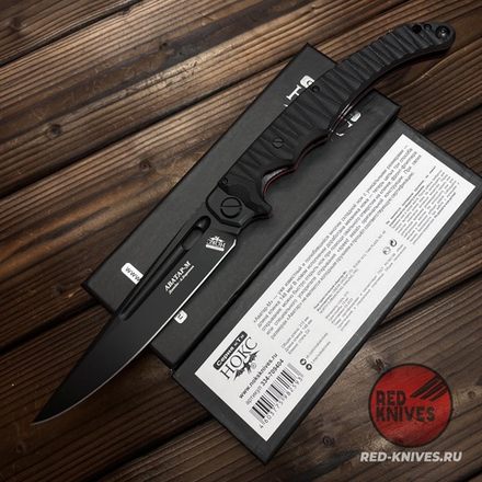 Складной нож НОКС Аватар М Red-Black 334-709404 на подшипниках c клинком из стали D2, рукоять G10