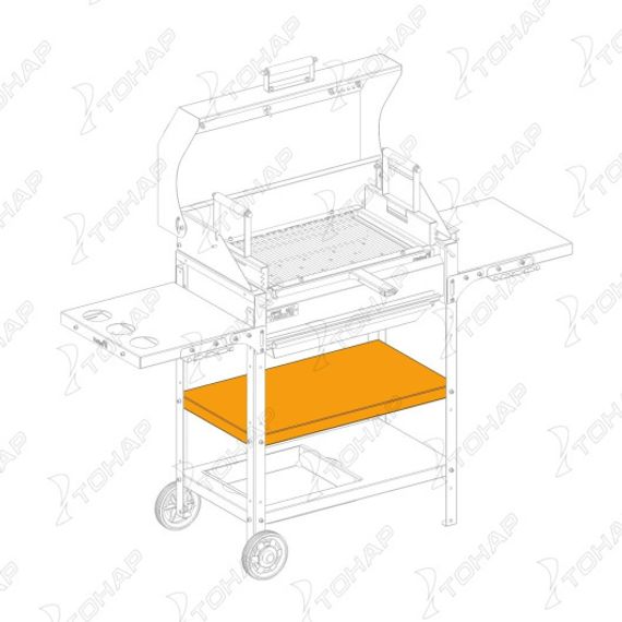 Полка сплошная SMART 600 мм (HS-GS-SS-604) Helios