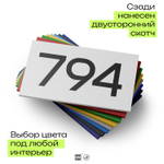 Номер на дверь 794, табличка на дверь для офиса, квартиры, кабинета, аудитории, склада, белая 120х70 мм, Айдентика Технолоджи