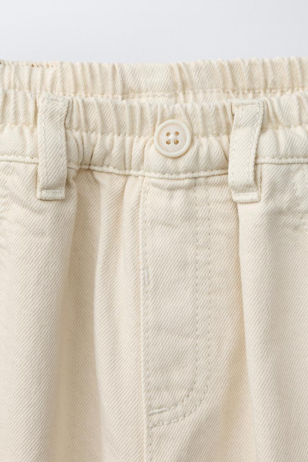 ZARA БРЮКИ BAGGY С ТЕКСТОВЫМ ПРИНТОМ, ЭКРЮ