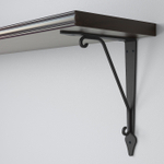 Настенная полка IKEA BERGSHULT / KROKSHULT, Черно-коричневый / антрацит, 120х20 см