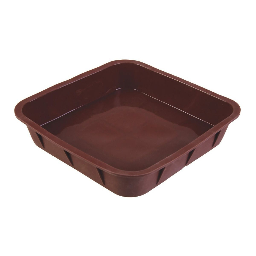 Форма для выпечки силикон, 25х25х5.3 см, квадр, корич, Taller, TR-6210