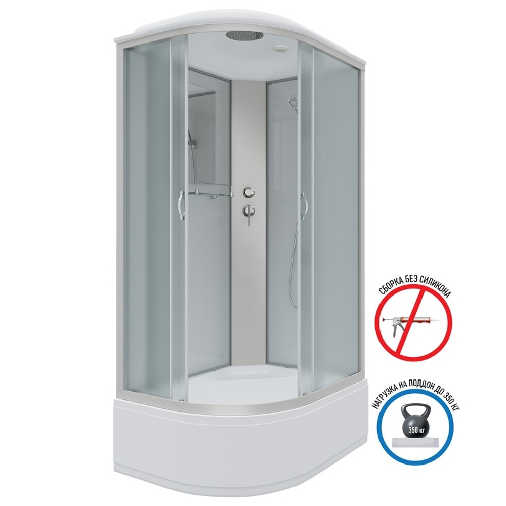 Душевая кабина Niagara Classic NG-2310-14R (120х80х215) высокий поддон(40см),стекло матовое,4 места