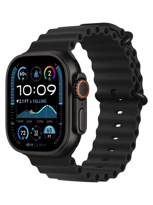 Watch Ultra 2 49mm Black Titanium Case Black Ocean Band