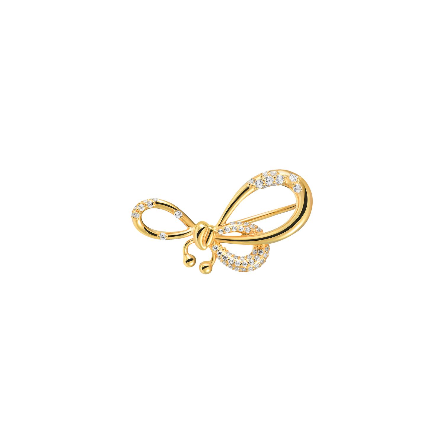 Каффы Crystal Pierced Bow Earrings - Gold