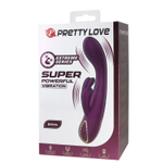 Фиолетовый вибратор со стимулятором клитора Emma - 15,8 см.