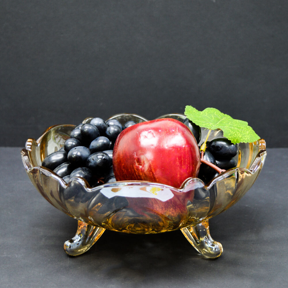 Фруктовница на ножках 24*11см стеклянная