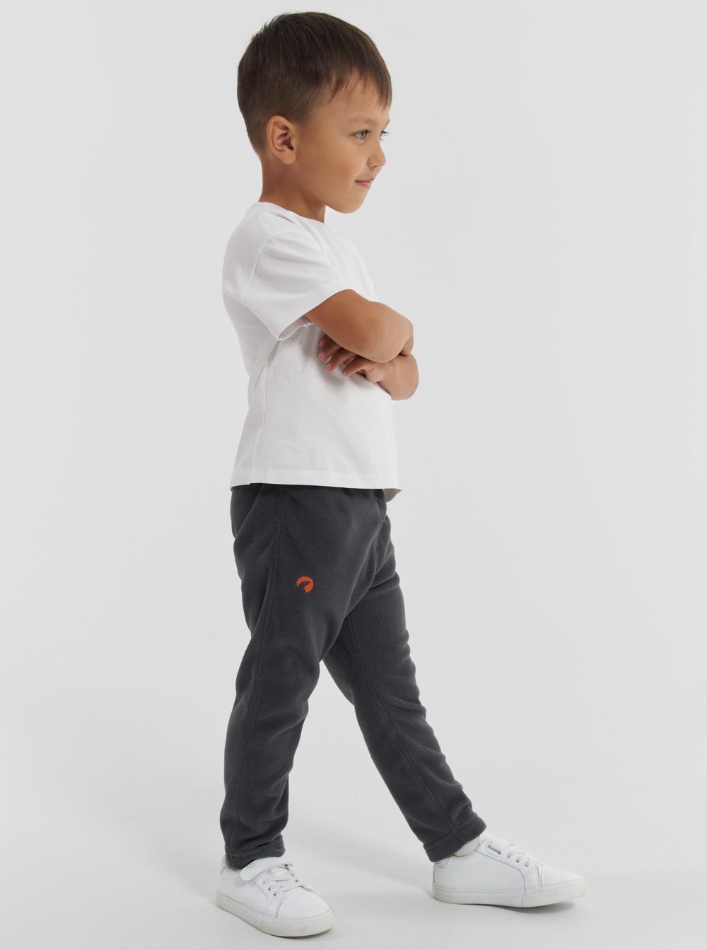 Детские брюки из флиса VITIM серый гравий