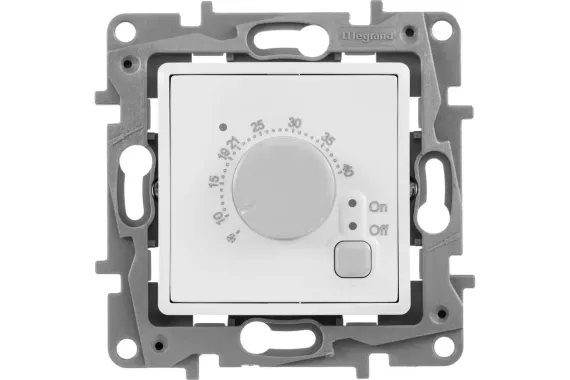 Терморегулятор Legrand Etika встроенный белый 30189