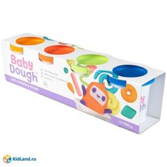 Тесто для лепки BabyDough, набор 4 цвета