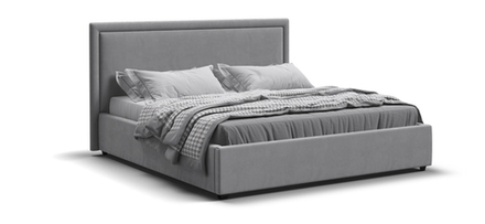 Фрея Кровать+ПМ 160 Велюр Монолит сталь