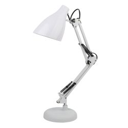 Настольный светильник ЭРА N-123-Е27-40W-W белый | Настольные светильники под лампу