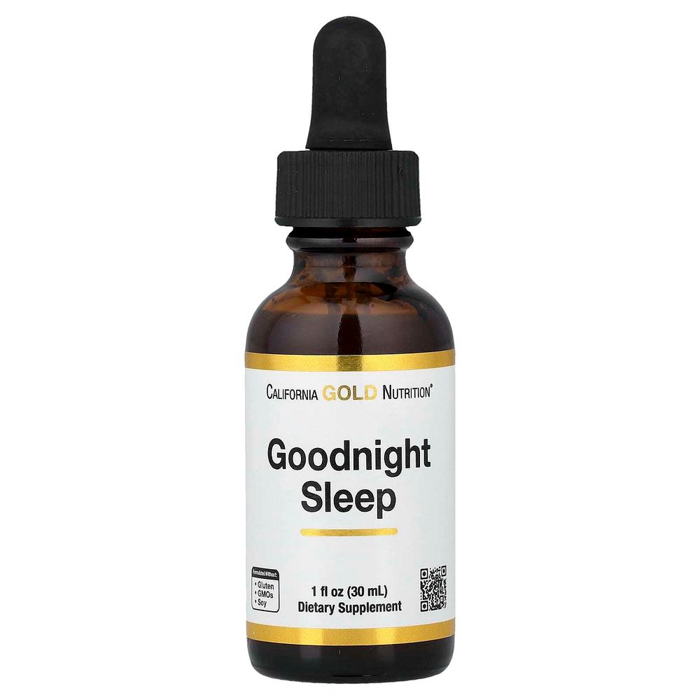 California Gold Nutrition, Goodnight Sleep, со свежими семенами овса, зверобоем, шлемником и пассифлорой, 30 мл (1 жидк. унция)