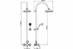 Душевая система Rav-Slezak LABE L081.5/3SM бронза