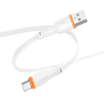 Кабель Borofone BX118 USB-Type-C 3A 1м TPE плоский White