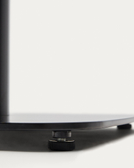 Dina высокий круглый садовый стол черный с черной металлической основой Ø 60x96 см