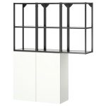 Комбинация для ванной - IKEA ENHET,  120x32x150 см, белый/антрацит, ЭНХЕТ ИКЕА