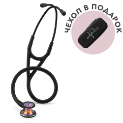 Стетоскоп Littmann Cardiology IV, черный, радужная акустическая головка (6165)