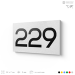 Номер на дверь 229, табличка на дверь для офиса, квартиры, кабинета, аудитории, склада, белая 120х70 мм, Айдентика Технолоджи