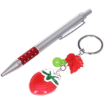 Набор подарочный «Клубничка» (ручка и брелок), микс цветов