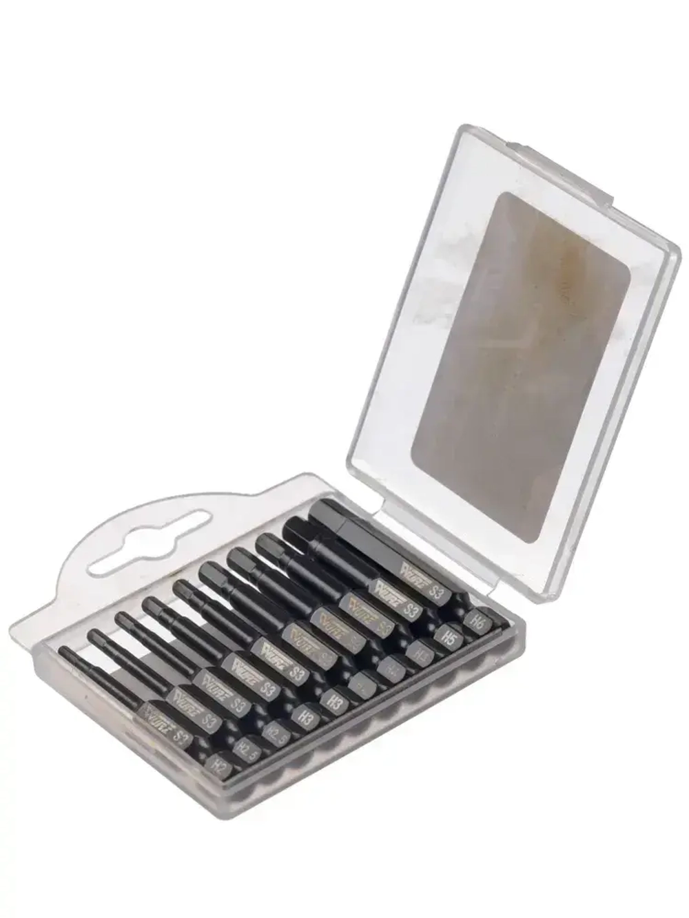 Набор намагниченных бит HEX (H2-H6) 50мм 10 предметов WURZ 4241