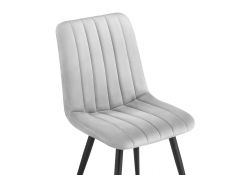 Стул на металлокаркасе Дани серый велюр velutto 52 / черный