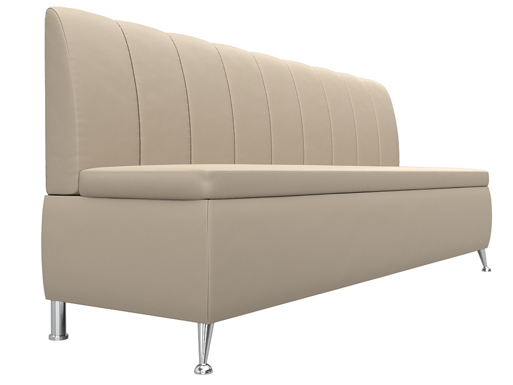 Диван кухонный прямой Кантри, Бежевый, Экокожа, 100154