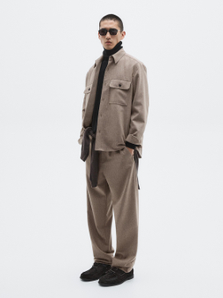 Massimo Dutti Брюки из эластичной шерстяной смеси, норка