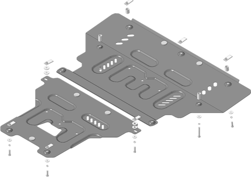 Защита стальная 2 мм картера Двигателя, КПП, Гидроусилителя для Audi A6 2011-2018 Motodor.70105