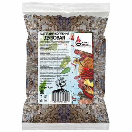 Щепа "Грильвуд" для копчения ДУБОВАЯ, 1 л, 701755
